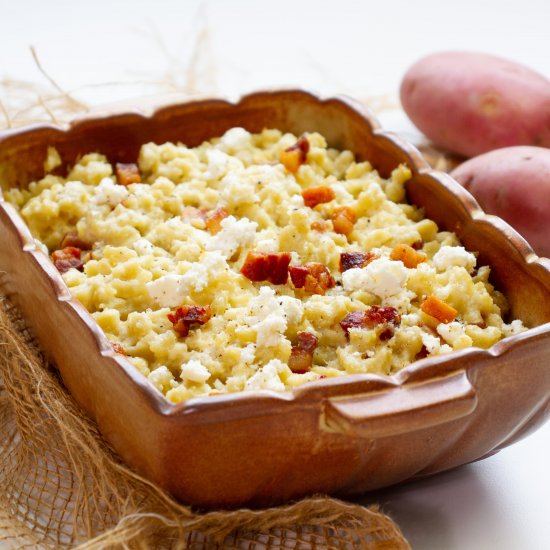 Halušky with bryndza and cracklings