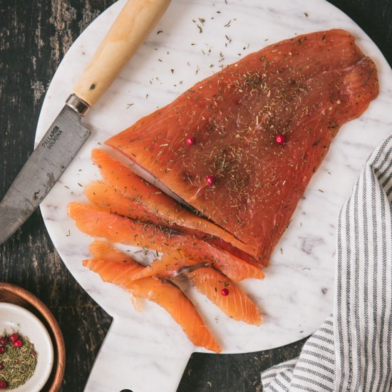 Homemade Salmon Gravlax