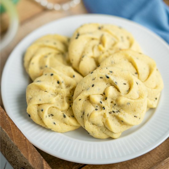 Black Sesame Butter Cookies