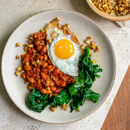 ‘Nduja Beans and Crispy Fried Egg