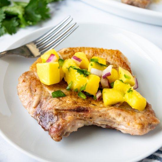 Pork Chops with Mango Salsa