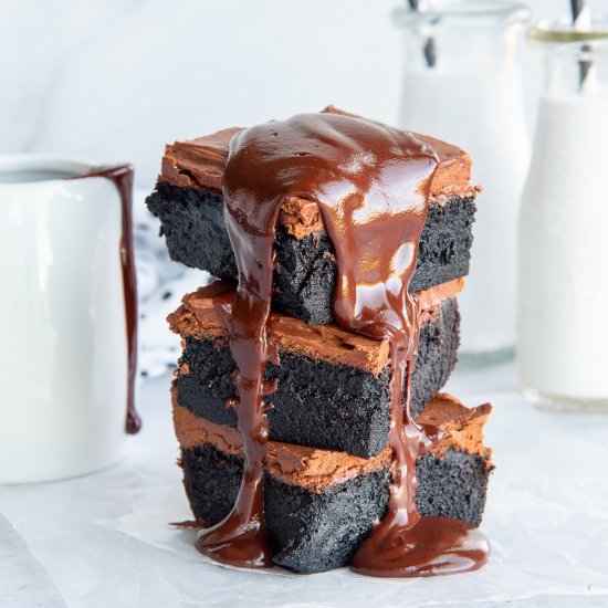 Dark Chocolate Fudgy Brownies