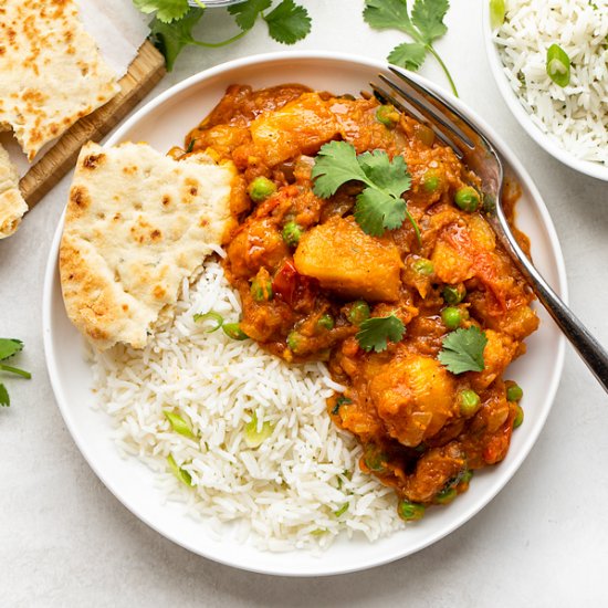 Potato Curry with Peas