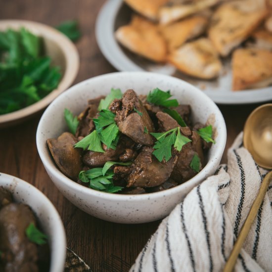 Lebanese Chicken Livers