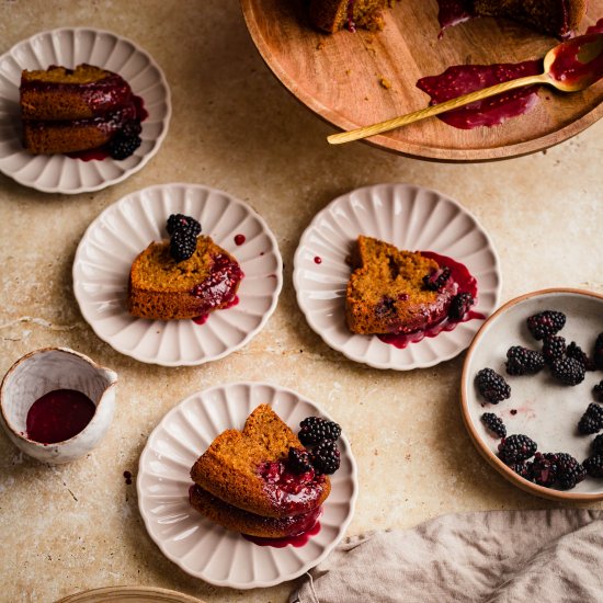 Pear, Lemon and Blackberry Cake