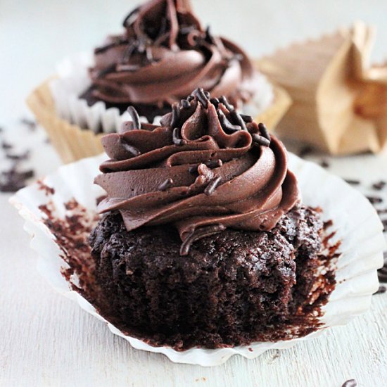 Two Chocolate Cupcakes