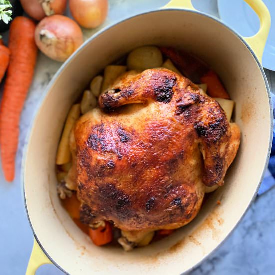 Dutch Oven Whole Chicken