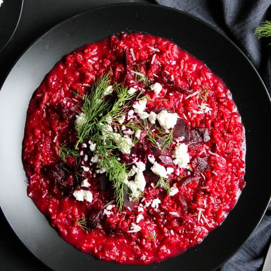 Risotto with Beets & Goat Cheese