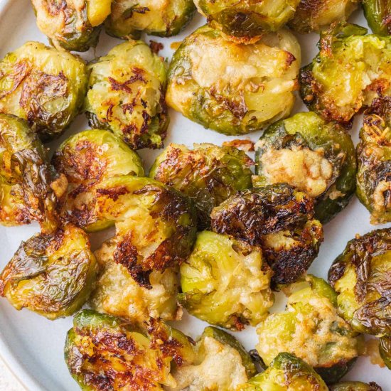 smashed brussel sprouts