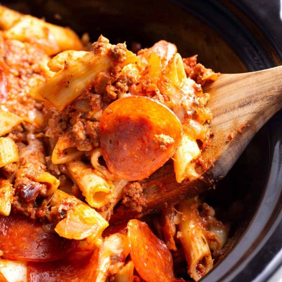 Crockpot Pizza Casserole