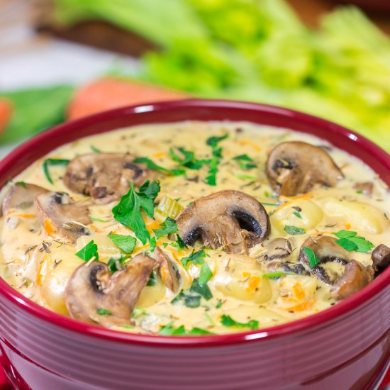 Creamy Mushroom Gnocchi Soup