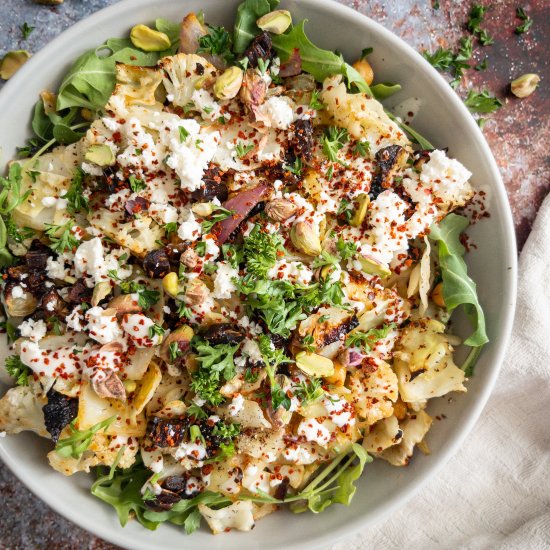 Charred Cabbage & Cauliflower Salad