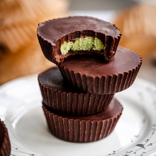 MATCHA DARK CHOCOLATE MINT CUPS