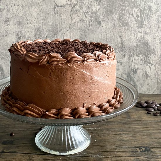 Double Chocolate Mocha Crunch Cake