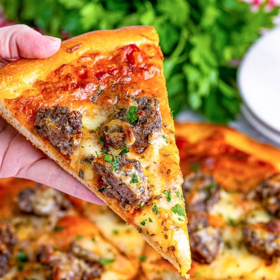 Meatball Pizza