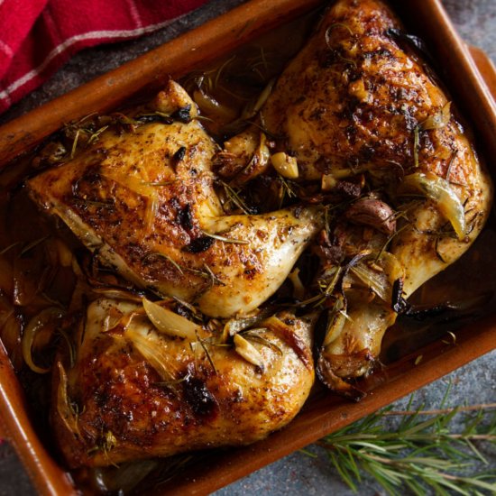 Oveen-Baked Chicken with Sherry