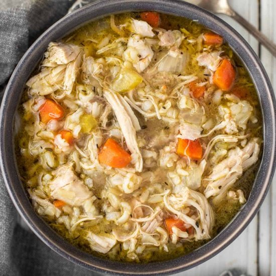 Instant Pot Chicken and Rice Soup