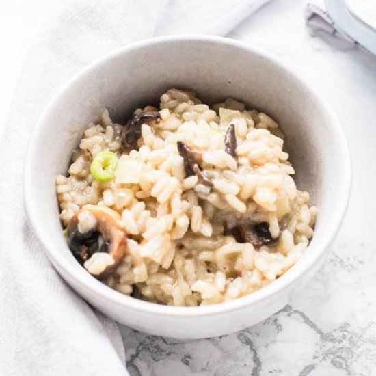 Oven mushroom risotto