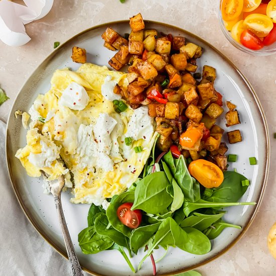 Goat Cheese Scrambled Eggs