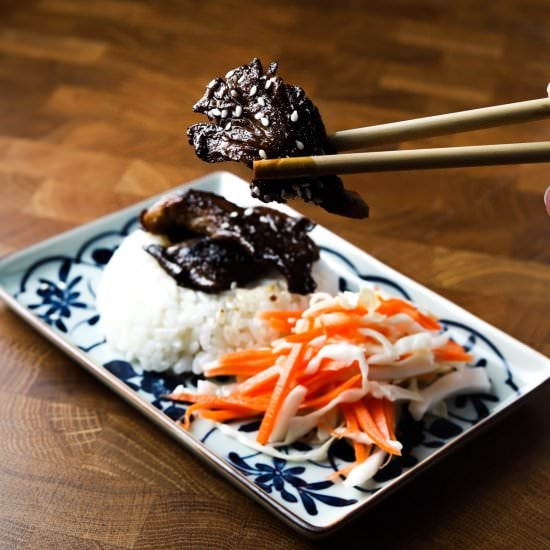 Chinese Char Siu Mushrooms