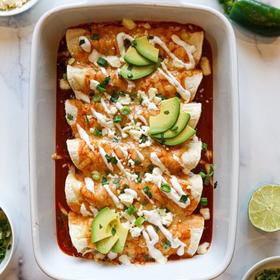 Shredded Beef Enchiladas