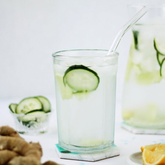 Lemon Ginger Cucumber Water