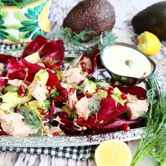 Tuna and Avocado Salad with Caesar