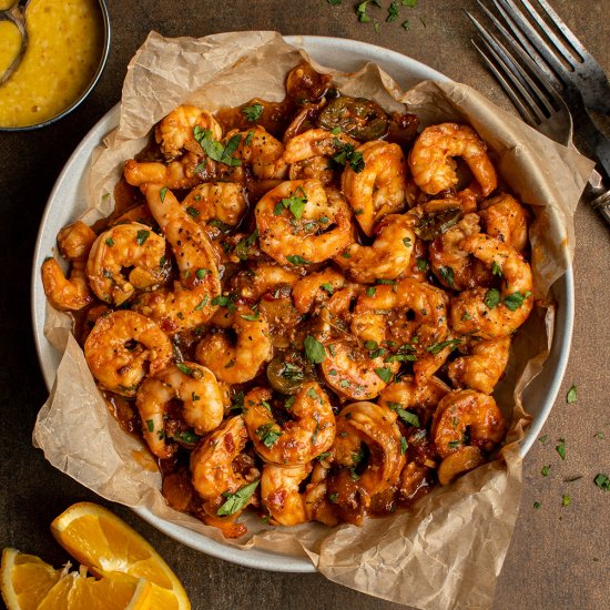 Citrus chile garlic shrimp