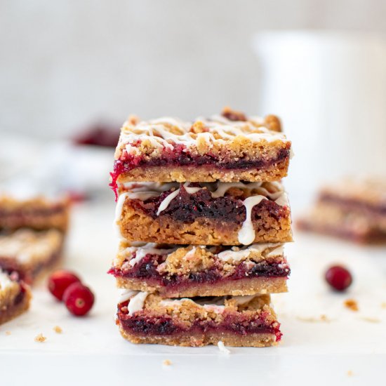 Lemon Cranberry Crumb Bars