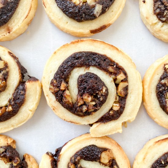 Chocolate Walnut Pinwheel Cookies