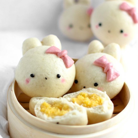 Bunny Custard Steamed Buns