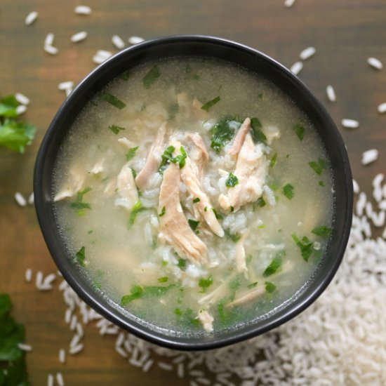 Lebanese Chicken and Rice Soup