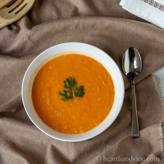 Sweet Potato Carrot Ginger Soup