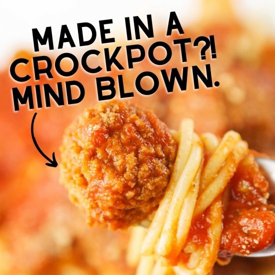 Crockpot Spaghetti and Meatballs