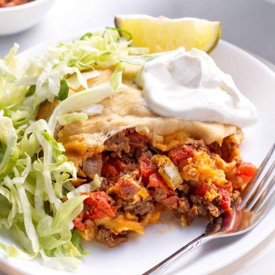 Crescent Roll Taco Bake