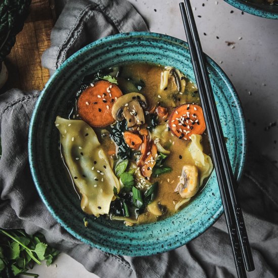 Miso Dumpling Soup