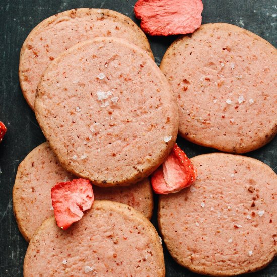 Strawberry Shortbread Cookies