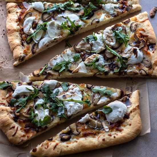 Truffle and Mushroom White Pizza