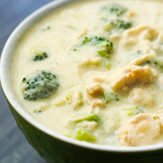 Keto Creamy Chicken Broccoli Soup