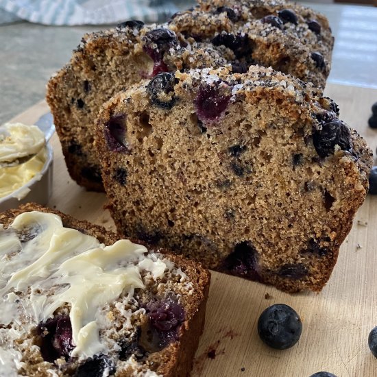 Olive Oil Banana Blueberry Bread