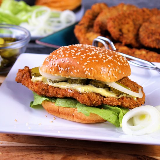 Crispy Pork Tenderloin Sandwiches