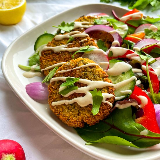 Falafel Salad with Lemon Tahini