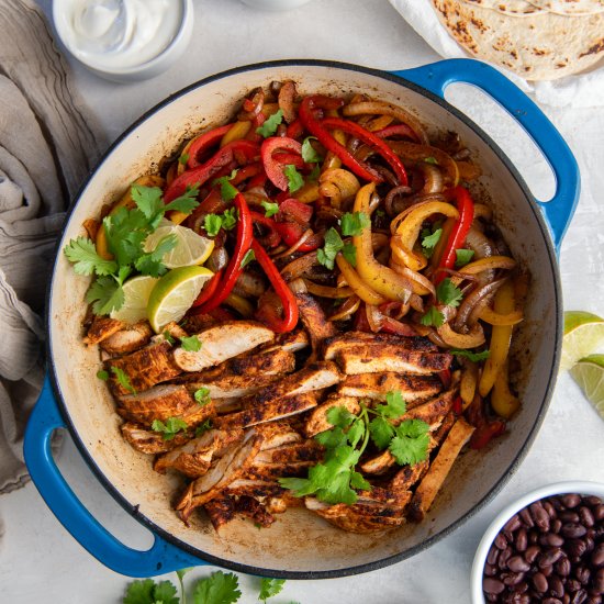 Skillet Chicken Fajitas