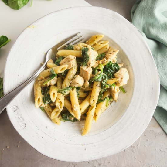 One Pot Chicken Pesto Pasta