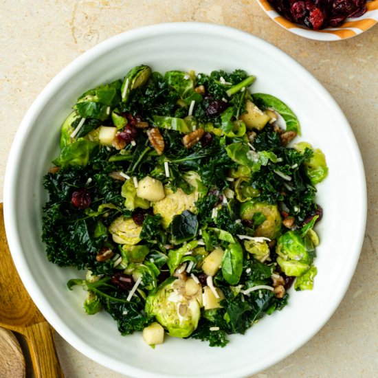 Kale Brussels Sprouts Salad