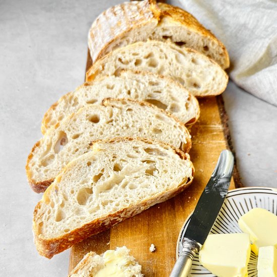 Simple Same Day Sourdough Bread