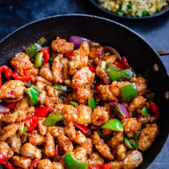 Chicken Manchurian with Rice