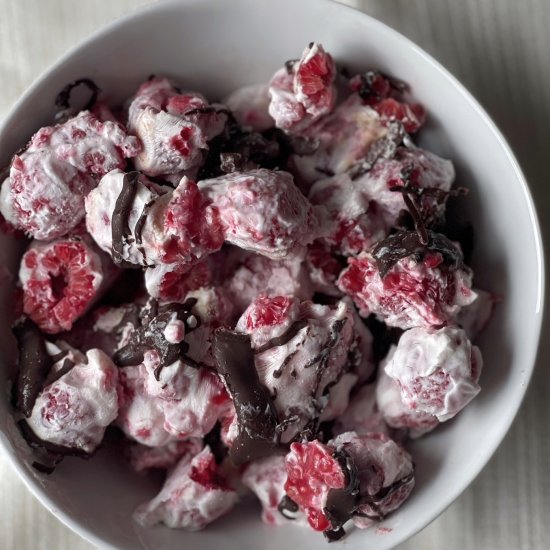 Frozen Yogurt Raspberries