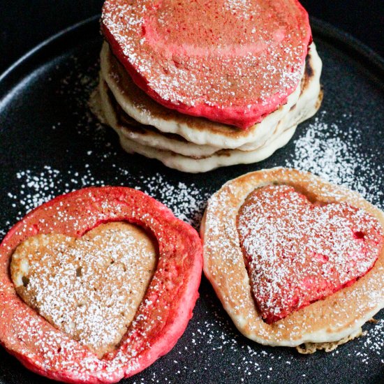 Red Heart Pancakes