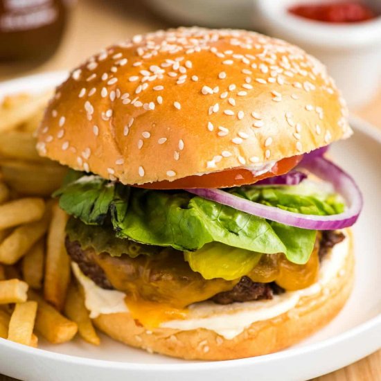 Air Fryer Hamburgers